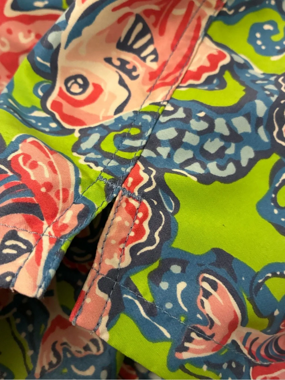 Vineyard Vines Pink, Blue & Lime Fish Print Shorts